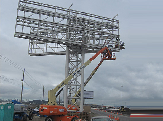 CBS SIGNBOARD AT BAY BRIDGE